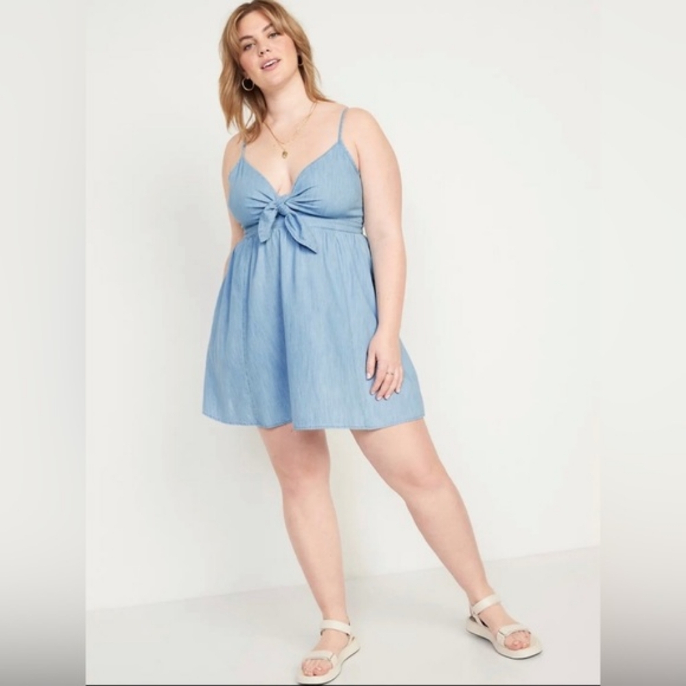 EUC Old Navy Light Denim Mini Sun Dress